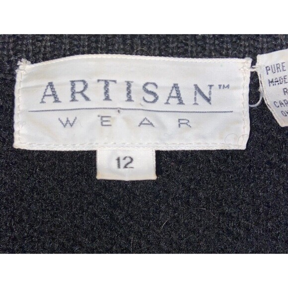 Vintage Artisan Wear Sweater Women's Large  80s 90s Size 12 - Picture 6 of 10